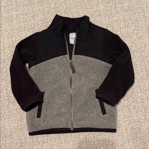 Black and Gray Zip-Up Jacket